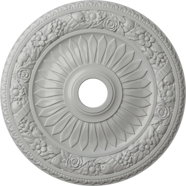 Ekena Millwork Bellona Ceiling Medallion (Fits Canopies up to 3 5/8"), 23 5/8"OD x 3 5/8"ID x 1 1/8"P, Frost CM23BEFRF - main